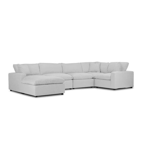 Sofá Minerva Blanco 280x90cm Cuero Sintetico Ecológico de Cuatro Puestos - SOFAS Y POLTRONAS | Bylmo