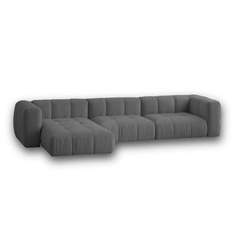 Sofá Salento Gris 260x80cm Microfibra de Tres Puestos - SOFAS Y POLTRONAS | Bylmo