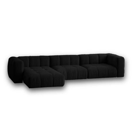 Sofá Salento Negro 260x80cm Cuero Sintetico Ecológico de Tres Puestos - SOFAS Y POLTRONAS | Bylmo