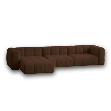Sofá Salento Café 260x80cm Microfibra de Tres Puestos - SOFAS Y POLTRONAS | Bylmo