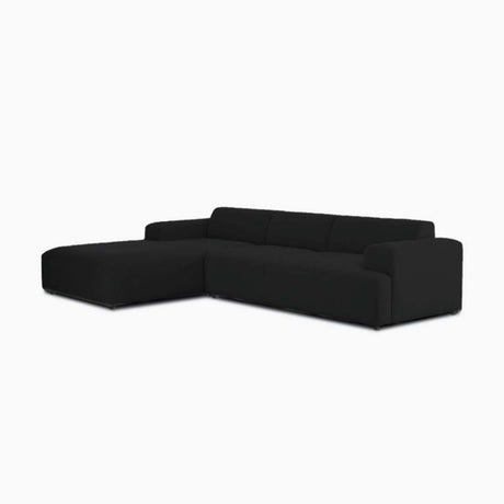 Sofá Montreal Negro 240x70cm Microfibra de Tres Puestos - SOFAS Y POLTRONAS | Bylmo