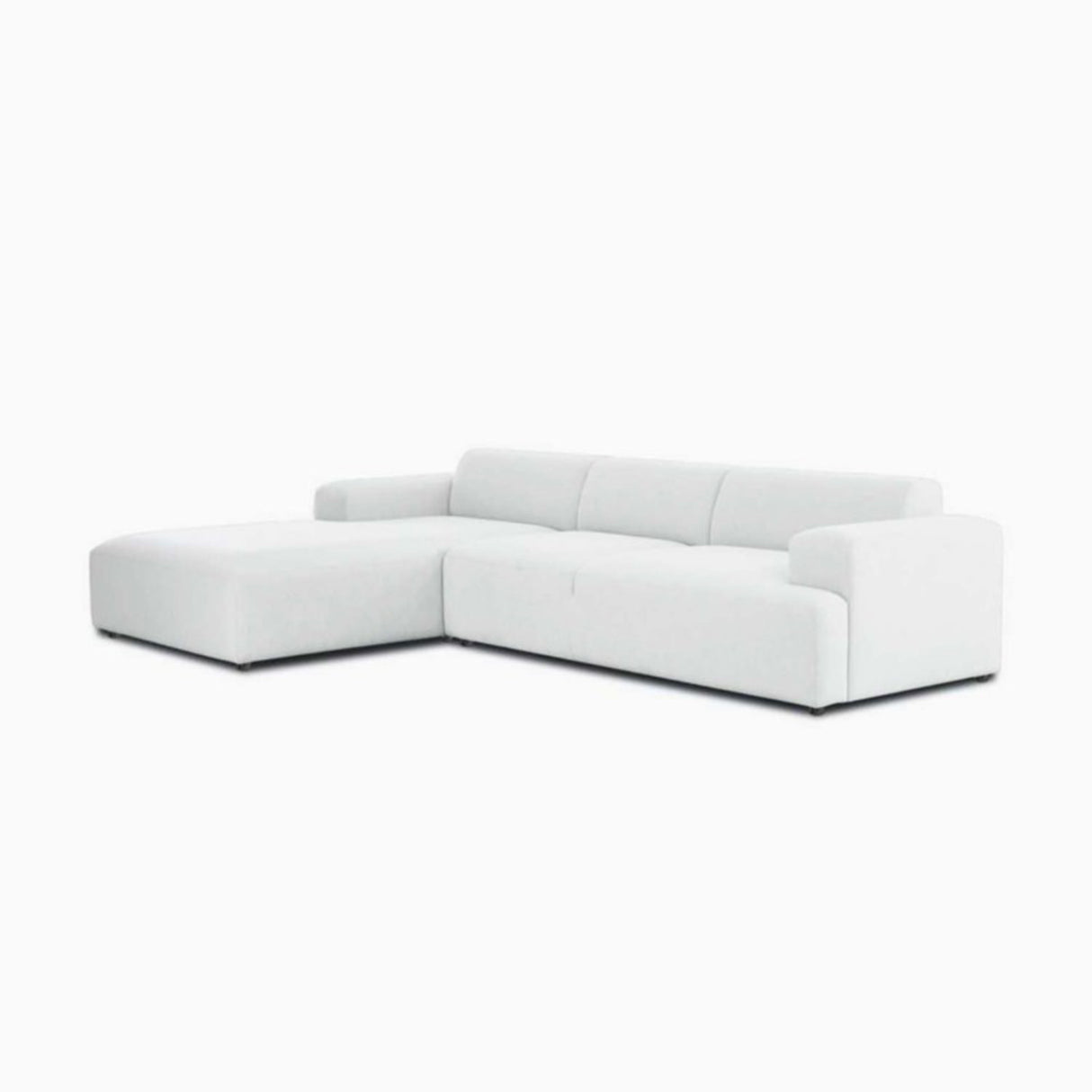 Sofá Montreal Blanco 240x70cm Cuero Sintetico Ecológico de Tres Puestos - SOFAS Y POLTRONAS | Bylmo