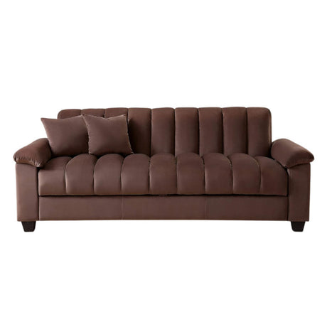Sofá Cama Amalfi Café 220x90cm Microfibra de Un Puesto Reclinable - SOFAS Y POLTRONAS | Bylmo