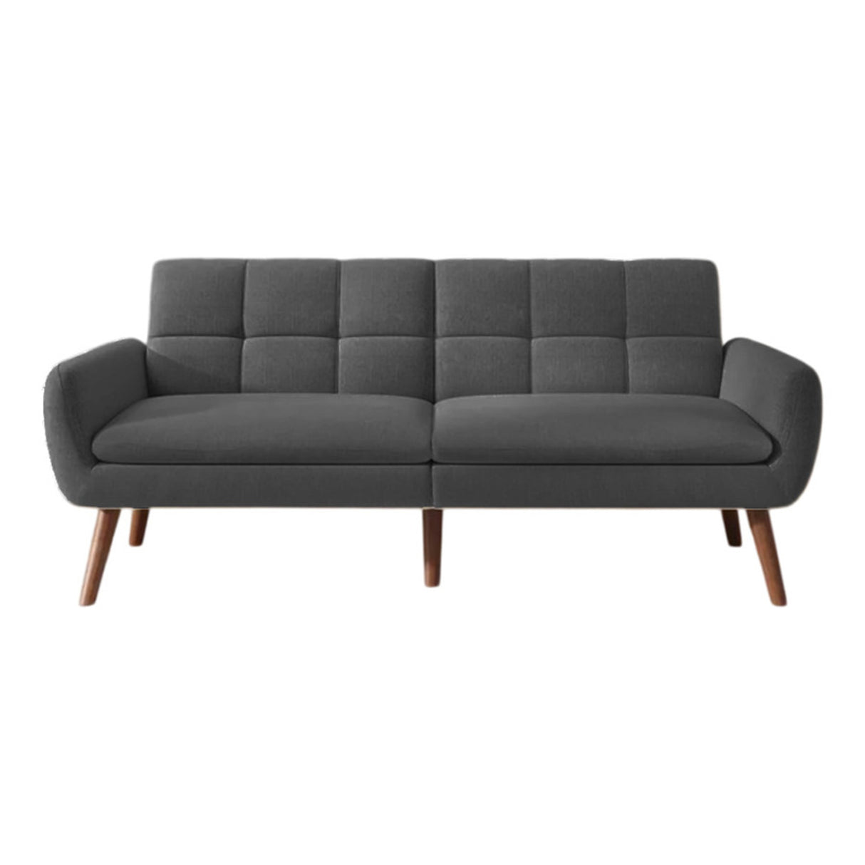 Sofá Cama Olmo Negro 180x90cm Cuero Sintetico Ecológico de Dos Puestos Reclinable - SOFAS Y POLTRONAS | Bylmo