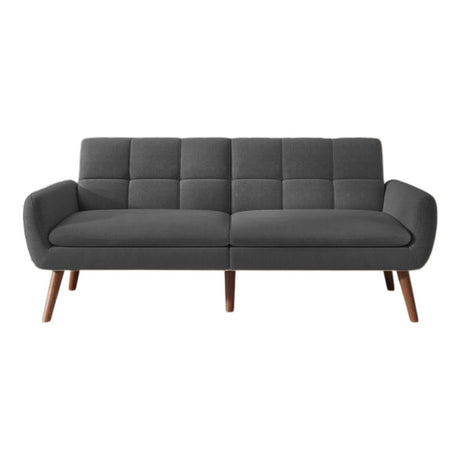Sofá Cama Olmo Negro 180x90cm Cuero Sintetico Ecológico de Dos Puestos Reclinable - SOFAS Y POLTRONAS | Bylmo
