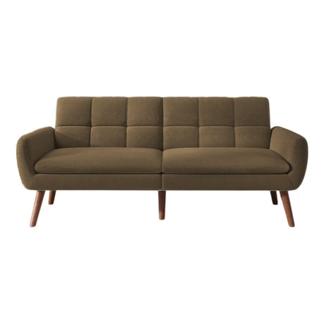 Sofá Cama Olmo Café 180x90cm Microfibra de Dos Puestos Reclinable - SOFAS Y POLTRONAS | Bylmo