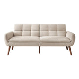 Sofá Cama Olmo Blanco 180x90cm Microfibra de Dos Puestos Reclinable - SOFAS Y POLTRONAS | Bylmo