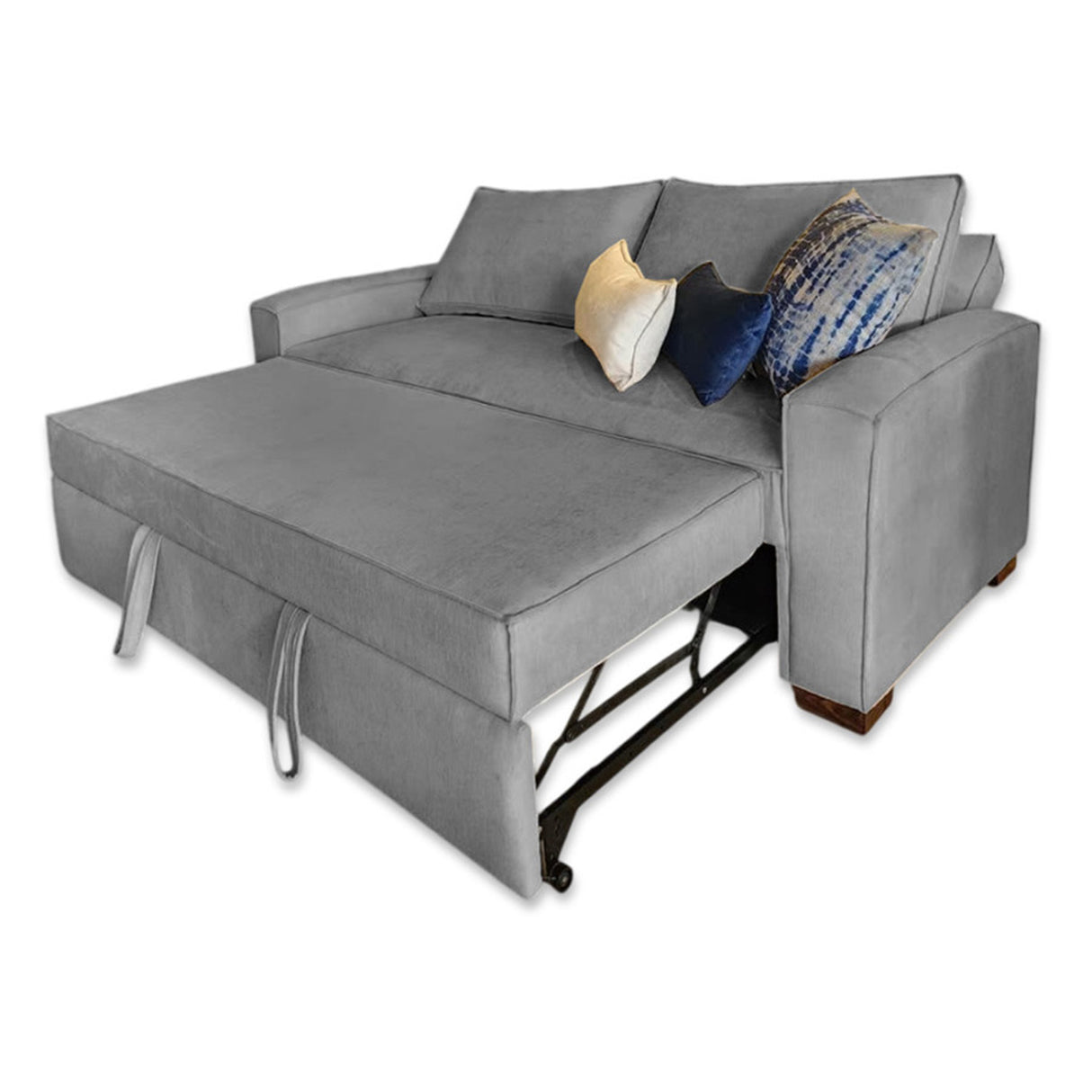 Sofá Cama Majestic Gris 180x90cm Microfibra de Un Puesto Reclinable con Reposapies - SOFAS Y POLTRONAS | Bylmo
