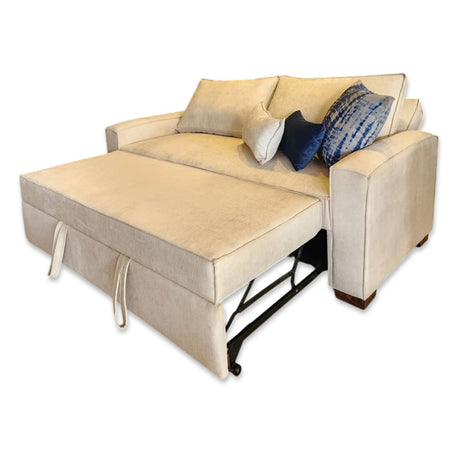 Sofá Cama Majestic Blanco 180x90cm Microfibra de Un Puesto Reclinable con Reposapies - SOFAS Y POLTRONAS | Bylmo