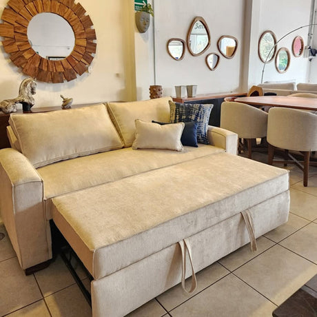 Sofá Cama Majestic Blanco 180x90cm Microfibra de Un Puesto Reclinable con Reposapies - SOFAS Y POLTRONAS | Bylmo
