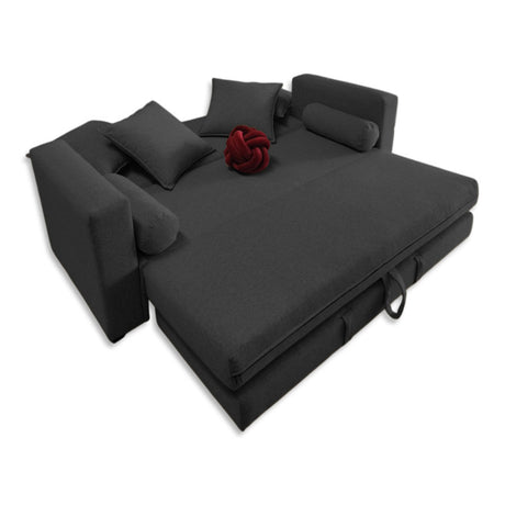 Sofá Cama Grand Class Negro 180x90cm Cuero Sintetico Ecológico de Un Puesto Reclinable con Reposapies - SOFAS Y POLTRONAS | Bylmo