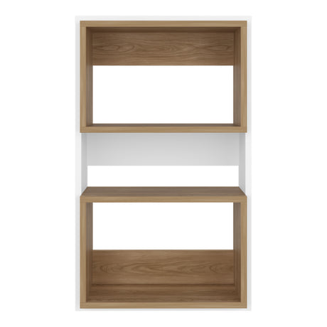 Ahorrador de Espacio Eco Blanco y Fresno Europeo 45x75.3cm Flotante con Dos Entrepaños - OTROS MUEBLES PARA BANHO | Bylmo