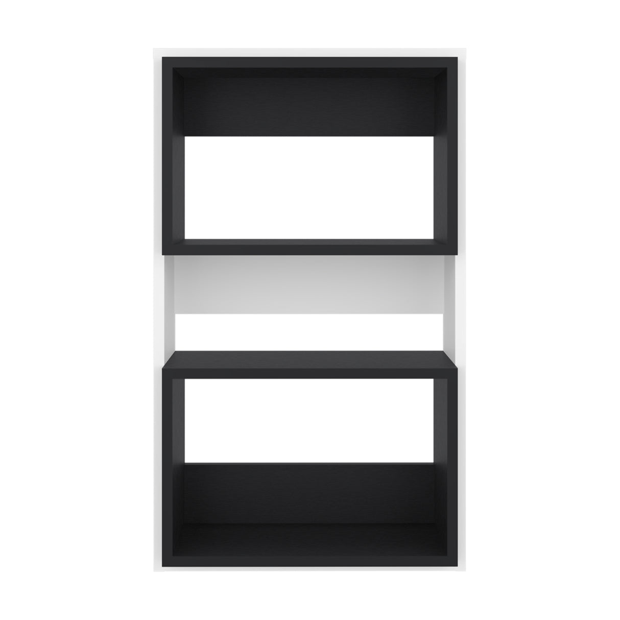 Ahorrador de Espacio Eco Blanco y Wengue 45x75.3cm Flotante con Dos Entrepaños - OTROS MUEBLES PARA BANHO | Bylmo