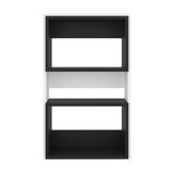 Ahorrador de Espacio Eco Blanco y Wengue 45x75.3cm Flotante con Dos Entrepaños - OTROS MUEBLES PARA BANHO | Bylmo