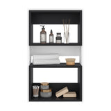 Ahorrador de Espacio Eco Blanco y Wengue 45x75.3cm Flotante con Dos Entrepaños - OTROS MUEBLES PARA BANHO | Bylmo