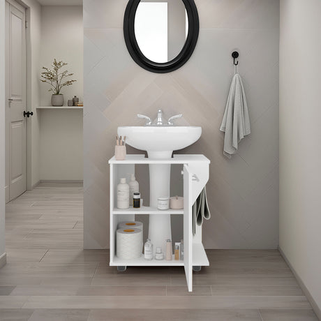 Mueble para Lavamanos Phillips Blanco 56x62.1cm Individual sin Lavamanos con Una Puerta - MUEBLES PARA LAVAMANOS | Bylmo