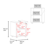 Mueble para Lavamanos Phillips Blanco 56x62.1cm Individual sin Lavamanos con Una Puerta - MUEBLES PARA LAVAMANOS | Bylmo