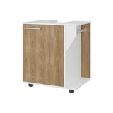 Mueble para Lavamanos Phillips Blanco y Fresno Europeo 56x62.1cm Individual sin Lavamanos con Una Puerta - MUEBLES PARA LAVAMANOS | Bylmo