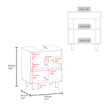 Mueble para Lavamanos Marlo Fresno Europeo y Blanco 55x63cm Individual sin Lavamanos con Dos Puertas - MUEBLES PARA LAVAMANOS | Bylmo
