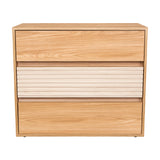 Cajonera Wanda Fresno Europeo y Roble Natural 80x71.3cm de Tres Hileras con Tres Cajones - CAJONERAS Y COMODAS | Bylmo