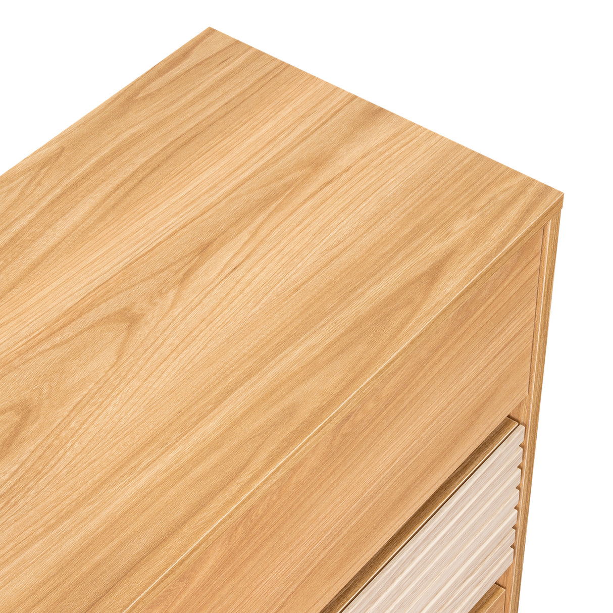 Cajonera Wanda Fresno Europeo y Roble Natural 80x71.3cm de Tres Hileras con Tres Cajones - CAJONERAS Y COMODAS | Bylmo