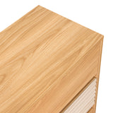 Cajonera Wanda Fresno Europeo y Roble Natural 80x71.3cm de Tres Hileras con Tres Cajones - CAJONERAS Y COMODAS | Bylmo