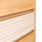 Cajonera Wanda Fresno Europeo y Roble Natural 80x71.3cm de Tres Hileras con Tres Cajones - CAJONERAS Y COMODAS | Bylmo