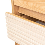 Cajonera Wanda Fresno Europeo y Roble Natural 80x71.3cm de Tres Hileras con Tres Cajones - CAJONERAS Y COMODAS | Bylmo