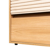 Cajonera Wanda Fresno Europeo y Roble Natural 80x71.3cm de Tres Hileras con Tres Cajones - CAJONERAS Y COMODAS | Bylmo