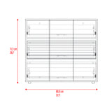 Cajonera Wanda Fresno Europeo y Roble Natural 80x71.3cm de Tres Hileras con Tres Cajones - CAJONERAS Y COMODAS | Bylmo