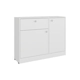 Cómoda Praga Blanco 100x80cm de Dos Hileras con Un Cajón y con Espacio para TV - CAJONERAS Y COMODAS | Bylmo