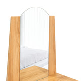 Cómoda Praga Fresno 63x151cm de Cuatro Hileras con Tres Cajones con Espacio para Tv y con Espejo - CAJONERAS Y COMODAS | Bylmo