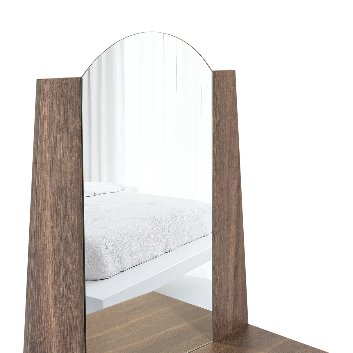 Cómoda Praga Milan 63x151cm de Cuatro Hileras con Tres Cajones con Espacio para Tv y con Espejo - CAJONERAS Y COMODAS | Bylmo