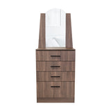 Cómoda Praga Milan 63x151cm de Cuatro Hileras con Tres Cajones con Espacio para Tv y con Espejo - CAJONERAS Y COMODAS | Bylmo