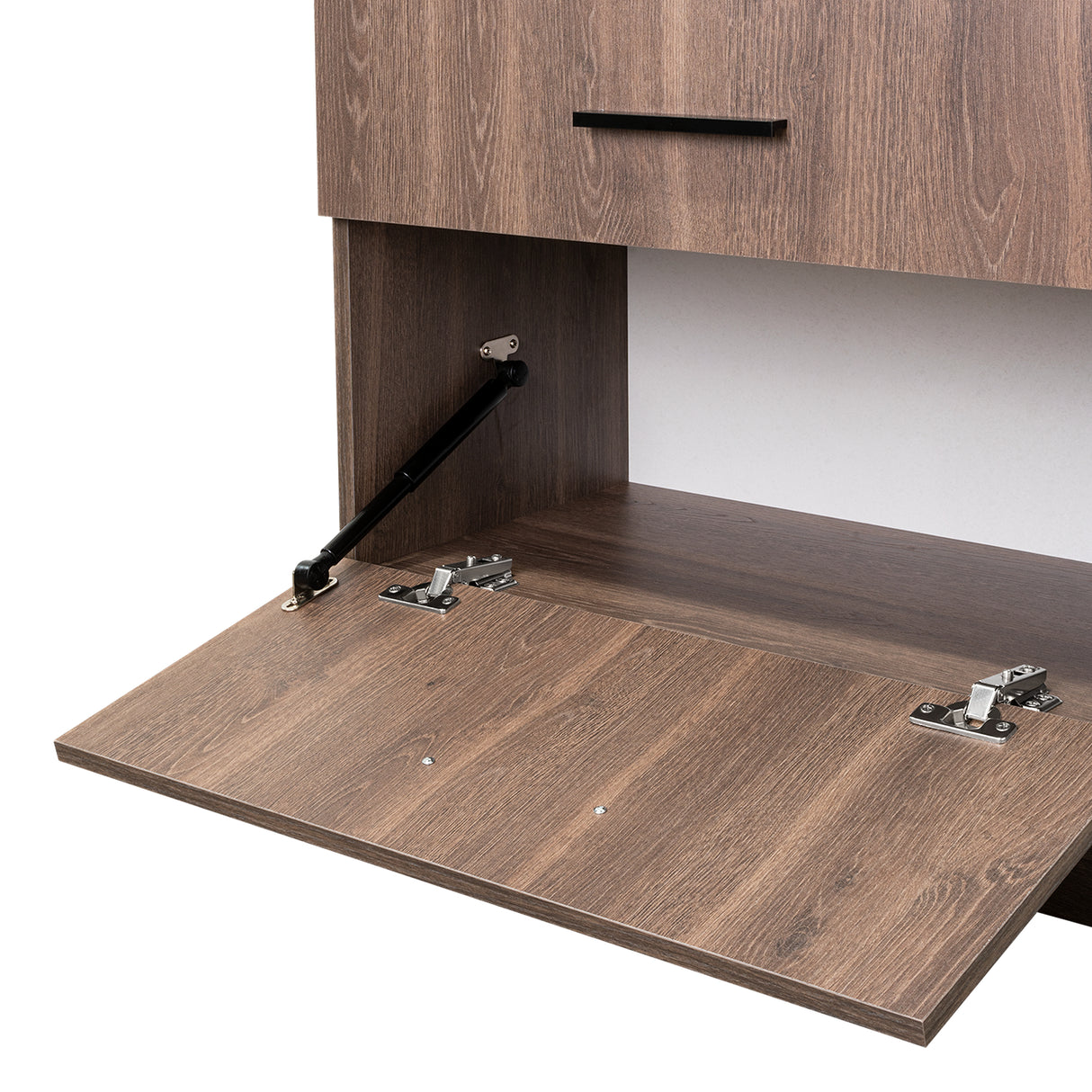 Cómoda Praga Milan 63x151cm de Cuatro Hileras con Tres Cajones con Espacio para Tv y con Espejo - CAJONERAS Y COMODAS | Bylmo