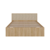 Base Cama Wanda Fresno Europeo y Roble Natural 156.2x77.4cm para Colchón Doble 140 X 190 Cm y con Cabecero - CAMAS | Bylmo