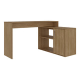 Escritorio en L Axis Eco Fresno 125x71cm con Organizador de Libros y sin Cajones - ESCRITORIOS | Bylmo