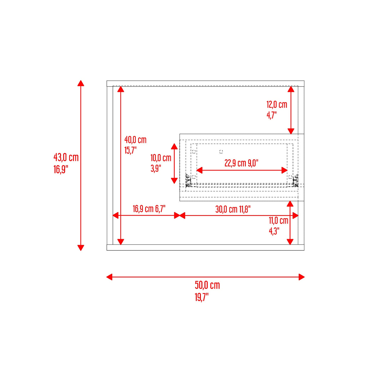 Mesa de Noche Bud Fresno Europeo y Blanco 50x43cm con Un Cajón y con Un Compartimiento - MESAS DE NOCHE | Bylmo