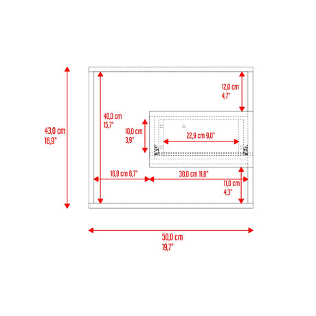 Mesa de Noche Bud Fresno Europeo y Blanco 50x43cm con Un Cajón y con Un Compartimiento - MESAS DE NOCHE | Bylmo