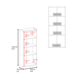Biblioteca Eco Joy Wengue 50.8x120.9cm Rectangular con Cuatro Compartimientos - BIBLIOTECAS Y ESTANTERIAS | Bylmo