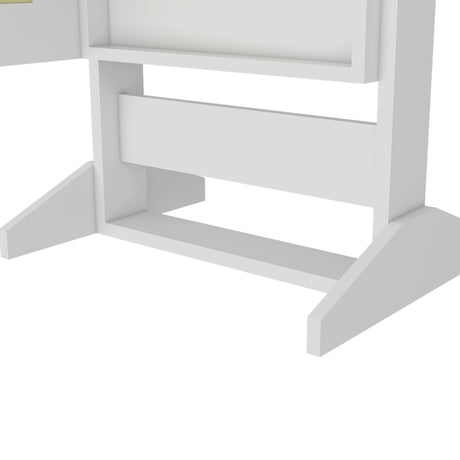 Tocador Prisma Blanco 47.8x137.3cm de Un Puesto sin Cajones y con Espejo - TOCADORES | Bylmo