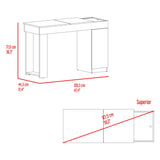 Tocador Iva Capri 120.3x77cm de Un Puesto sin Cajones y con Espejo - TOCADORES | Bylmo