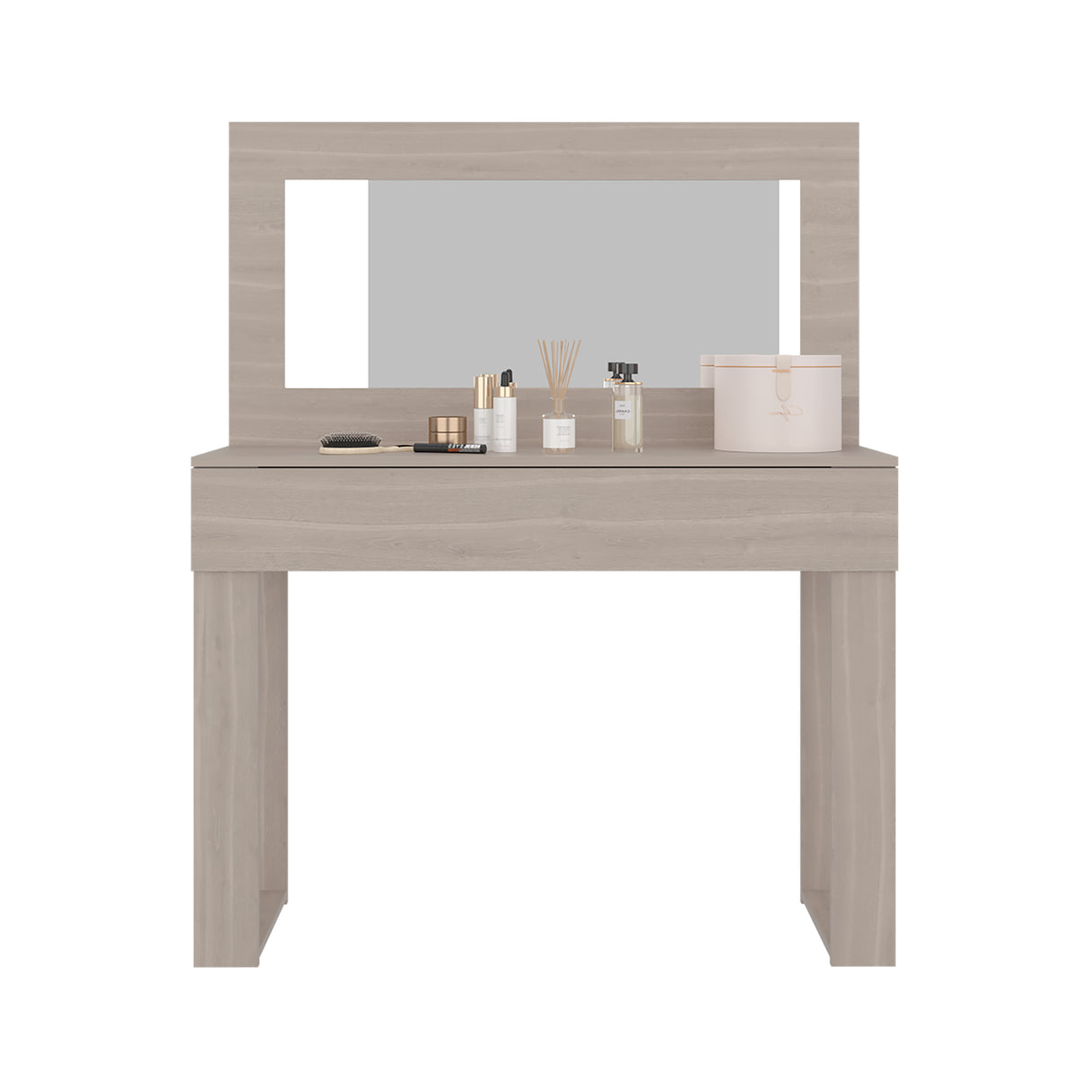Tocador Leila Bardolino 110.2x137.1cm de Un Puesto con Un Cajón y con Espejo - TOCADORES | Bylmo