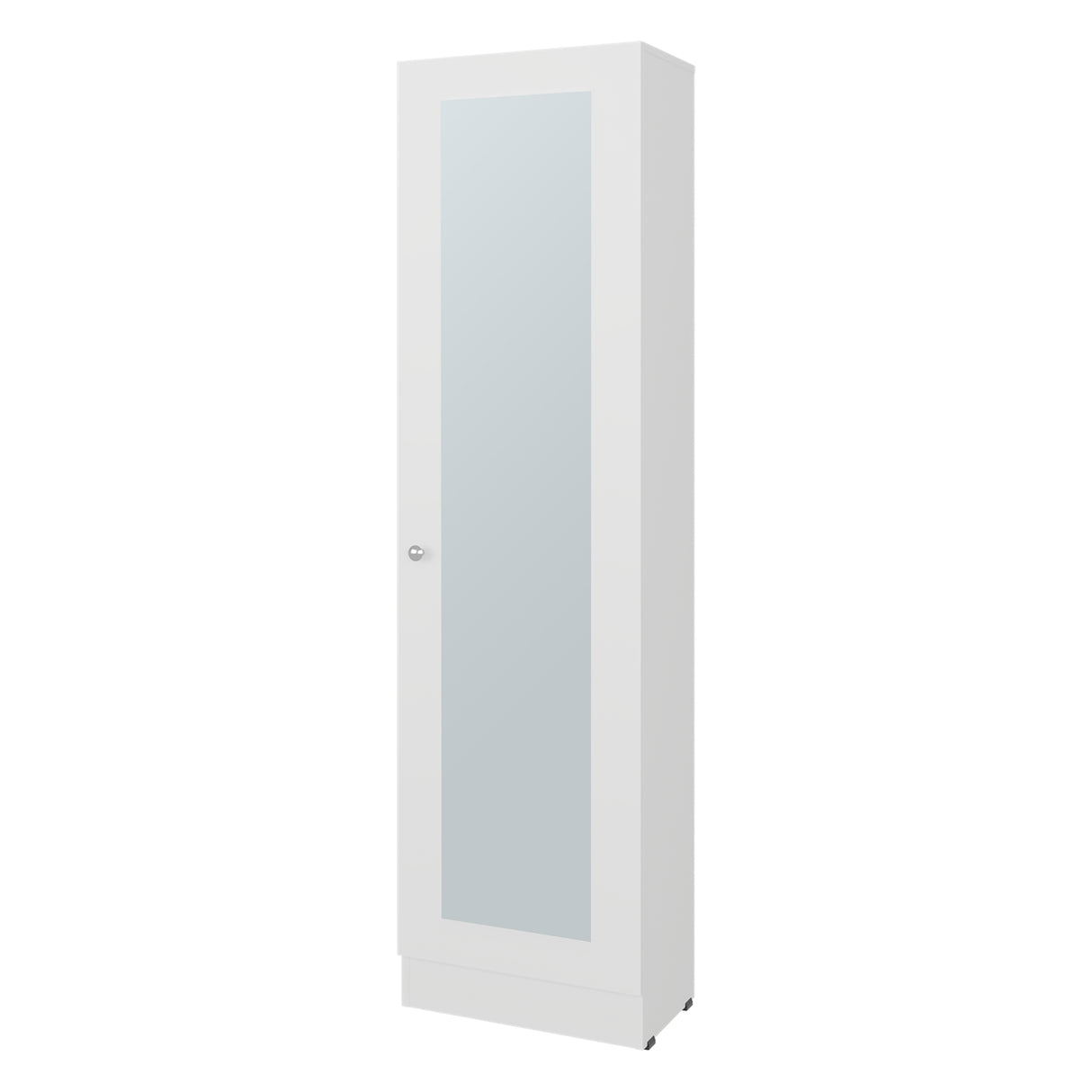 Closet Praga Blanco 49.1x180.8cm con una Puerta sin Cajones y con Espejo - CLOSETS | Bylmo