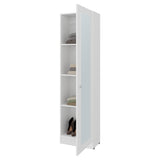 Closet Praga Blanco 49.1x180.8cm con una Puerta sin Cajones y con Espejo - CLOSETS | Bylmo