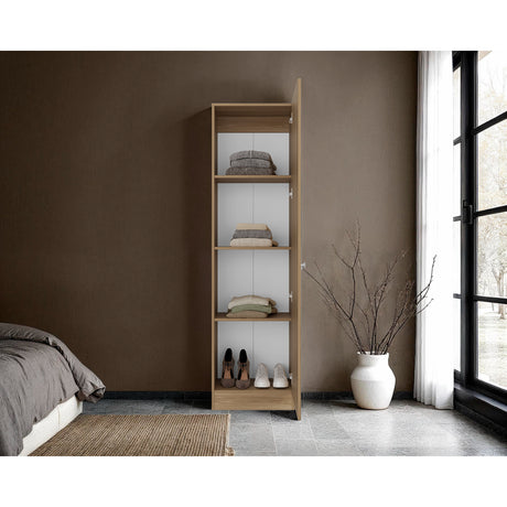 Closet Praga Fresno 49.1x180.8cm con una Puerta sin Cajones y con Espejo - CLOSETS | Bylmo