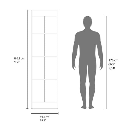 Closet Praga Fresno 49.1x180.8cm con una Puerta sin Cajones y con Espejo - CLOSETS | Bylmo