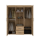 Closet Bariloche Eco Fresno Europeo 150.3x177.9cm con Cuatro Puertas y con Cuatro Cajones - CLOSETS | Bylmo
