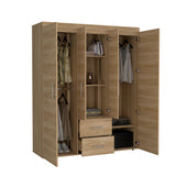 Closet Bariloche Eco Fresno Europeo 150.3x177.9cm con Cuatro Puertas y con Cuatro Cajones - CLOSETS | Bylmo