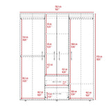Closet Bariloche Eco Fresno Europeo 150.3x177.9cm con Cuatro Puertas y con Cuatro Cajones - CLOSETS | Bylmo